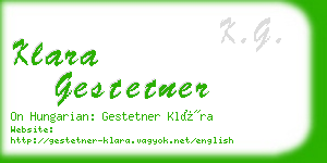 klara gestetner business card